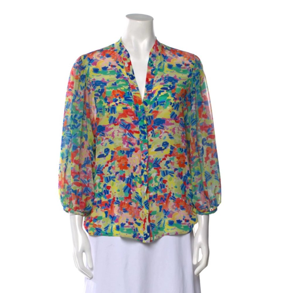 Saloni chloe-b silk blouse size XS